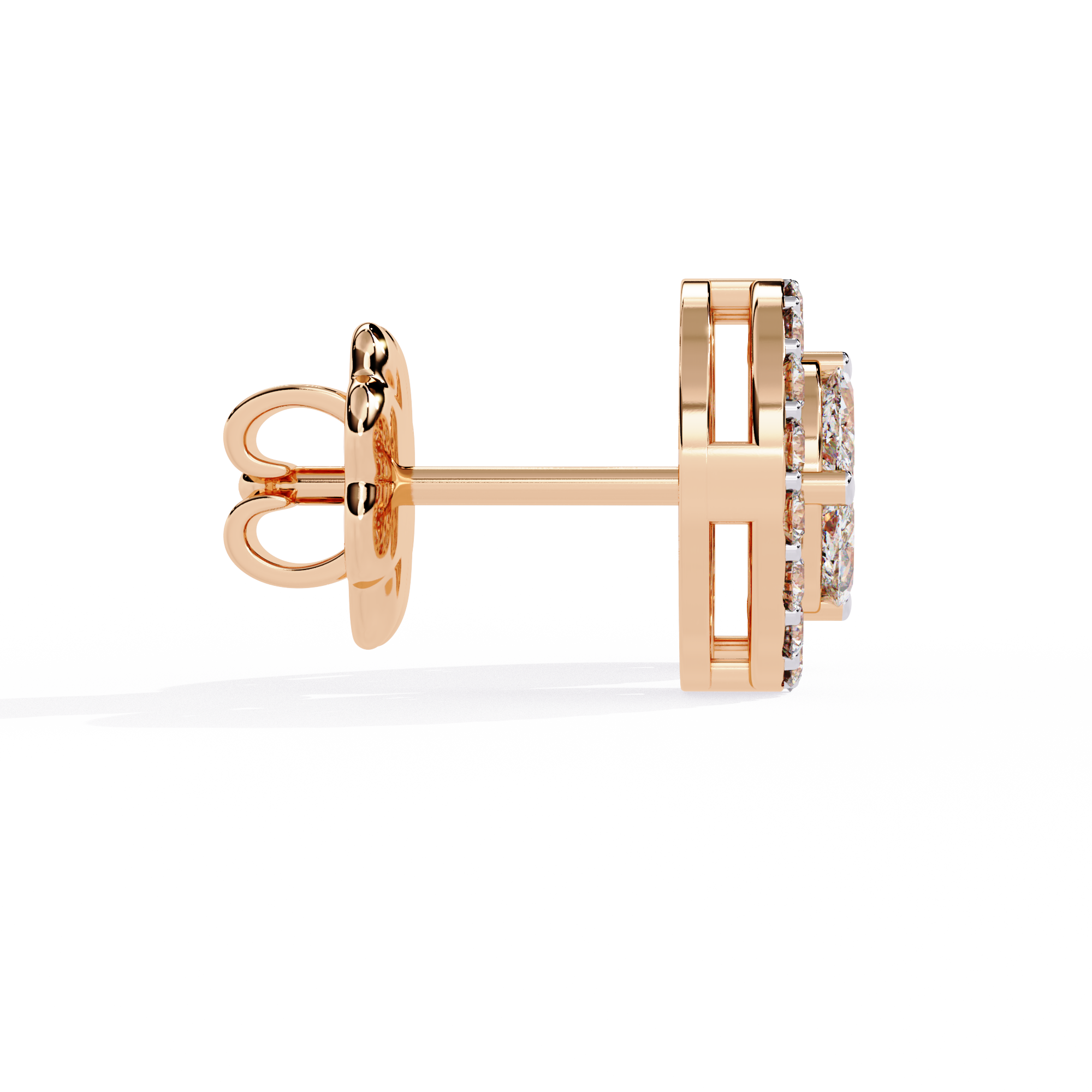 Buy Celestial Natural Diamond Halo Earrings | Solitairkart